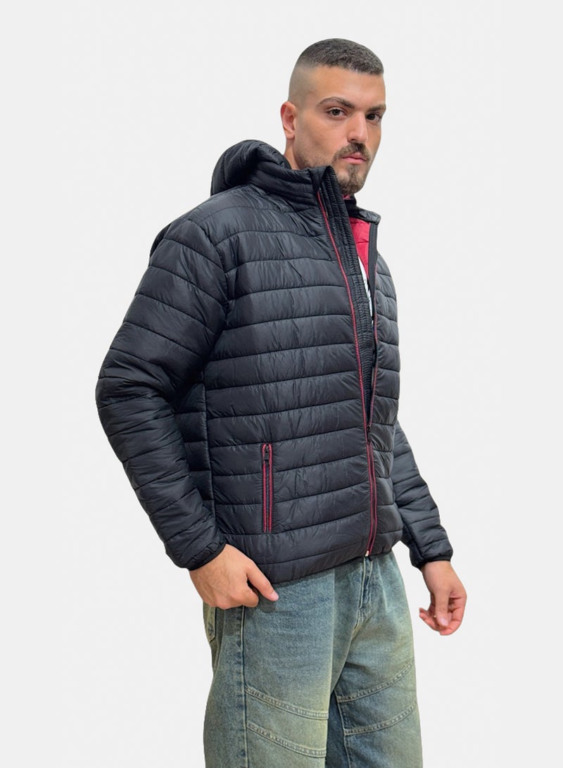 OWL Men's Jacket slim fit BLACK - Image 3